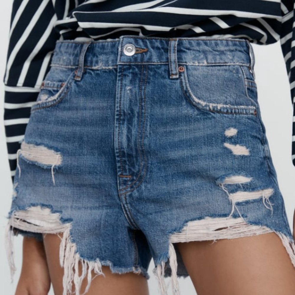 ZARA NWT ZW THE HIGH WAIST SHORTS